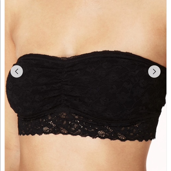 F21 Black Lace Bandeau Top - Picture 4 of 5